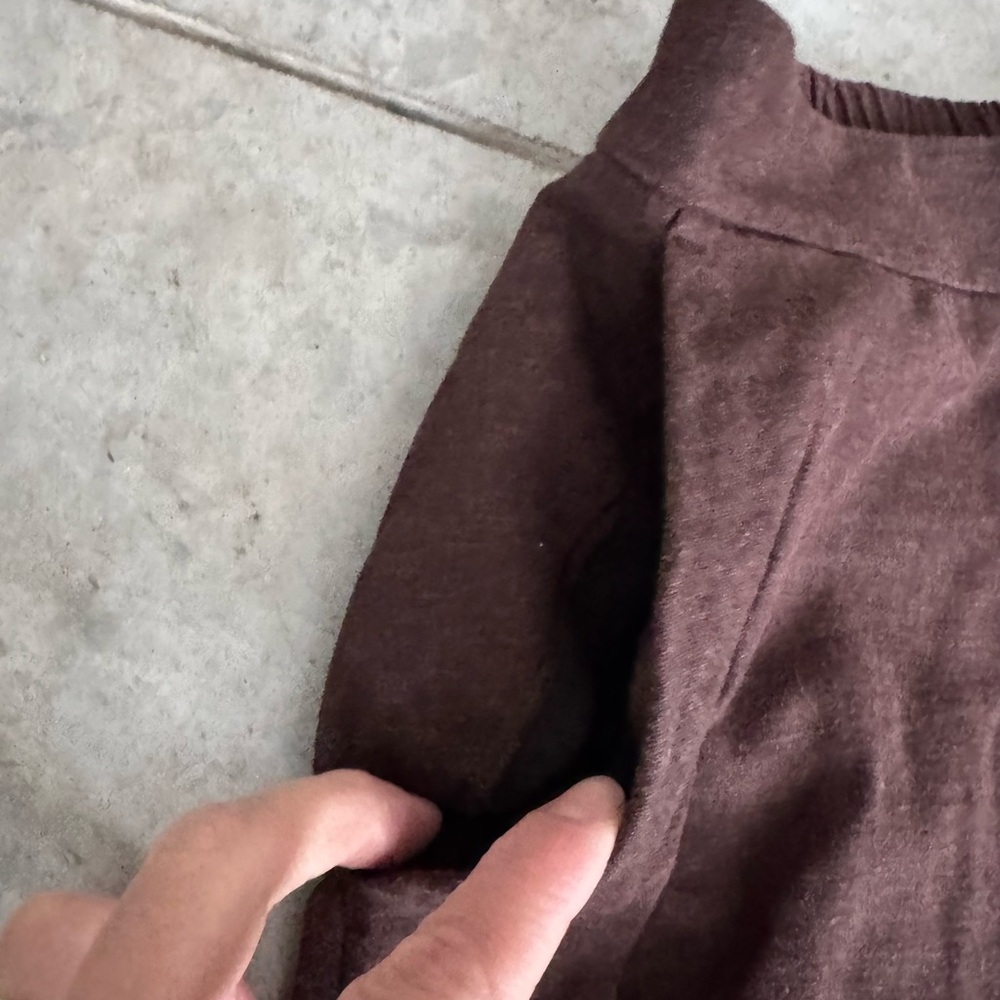 Express Dark Brown Wide Leg Super High Rise Linen Blend Pants Size XS - Picture 5 of 11